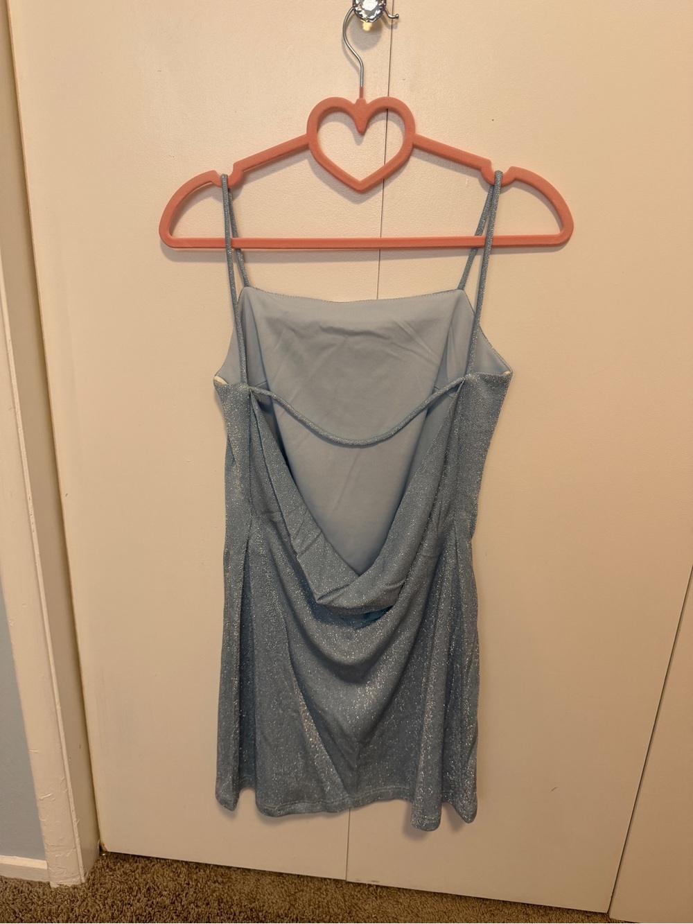 Vintage Hugo Buscati glitter blue dress